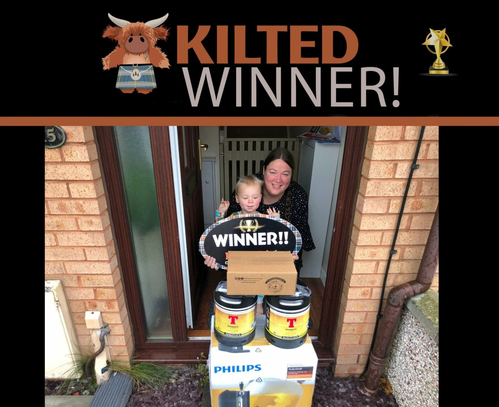 PHILIPS PERFECT DRAFT BEER PUMP & 2 TENNENTS KEGS 22 Kilted Competitions