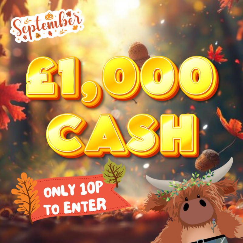 Kilties Crazy £1,000 QUICK CASH for ONLY 10p 5 Kilted Competitions