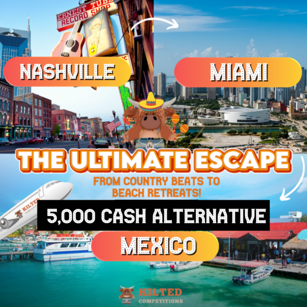 From Country Beats to Beach Retreats - Two Weeks in Nashville, Miami & Mexico plus £2,000 Cash for 2 Adults