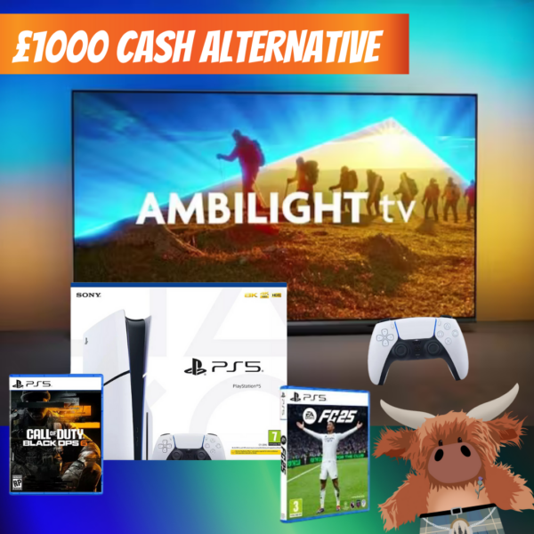 PS5 Gaming bundle + 65" Philips 4K Ambi Light TV