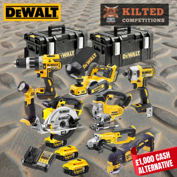 DeWalt TDKIT8 XR 18V 8 Piece Kit with 3x 5.0Ah Batteries
