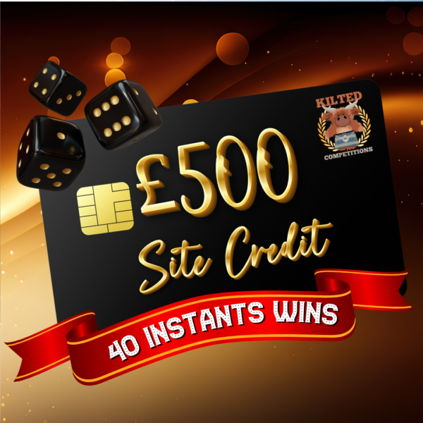 £500 Site Credit Main Prize + 40 Instant wins