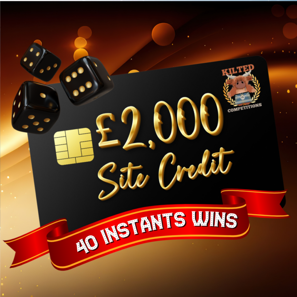 £2,000 Site Credit Main Prize + 40 Instant wins