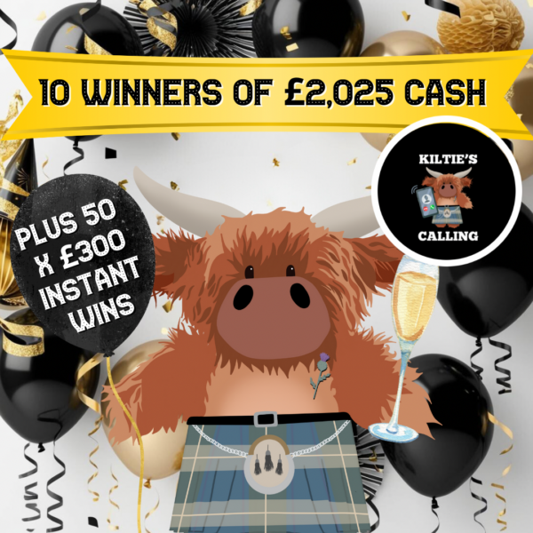 10 WINNERS OF £2,025 Cash + 50 x £300 Lucky Instant Wins To Find