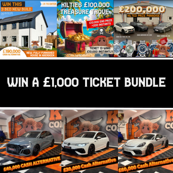WIN A QUICK £1,000 TICKET BUNDLE INTO MULTIPLE COMPS