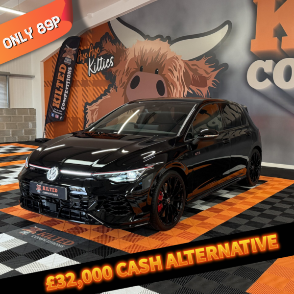 Win this Stunning 2025 VW Golf GTI Clubsport Or £32,000 Cash for Only 89p