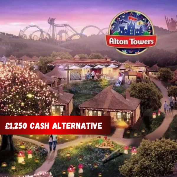 Alton Towers Woodland Lodge 3 Night Break with Park Tickets & £500 Spending Cash