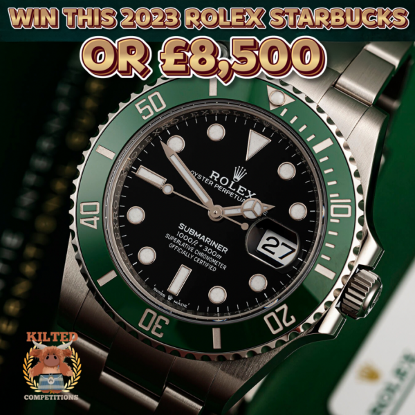 Win a 2023 Rolex Starbucks or £8,500 Cash