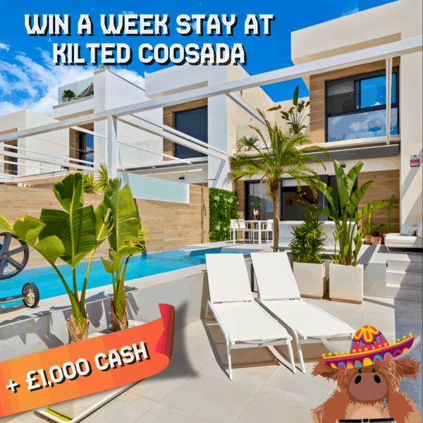 WIN a week stay at Kilted Coosada - 4 Bed Villa in Rojales, Quesada + £1,000 Cash 