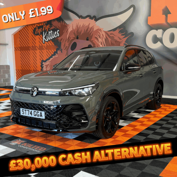 Win this Stunning 2024 VW Tiguan R-Line Or £30,000 Cash for £1.99