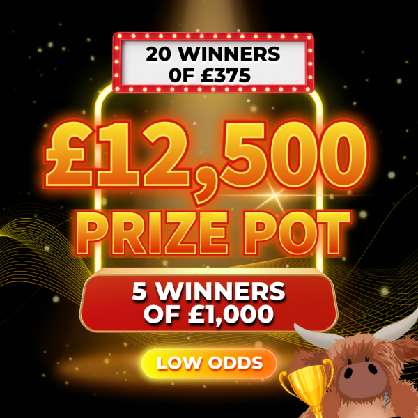 Kilted For The Win - 5 WINNERS OF £1,000 CASH + 20 x £375 Lucky Instant Wins To Find