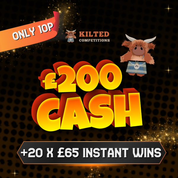 Win £200 Cash + 20 X £65 Instant wins to Find