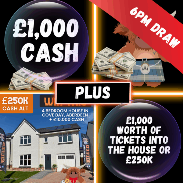Double Bubble WIN £1,000 Quick CASH PLUS £1,000 Worth of Tickets into The House or £250k Main Draw #5