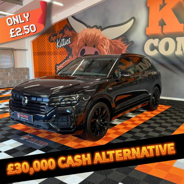 Win this Stunning VW Touareg Black Edition Or £30,000 Cash for Only £2.50