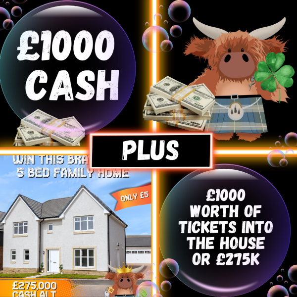 Double Bubble WIN £1,000 Quick CASH PLUS £1,000 Worth of Tickets into The House or £275k Main Draw