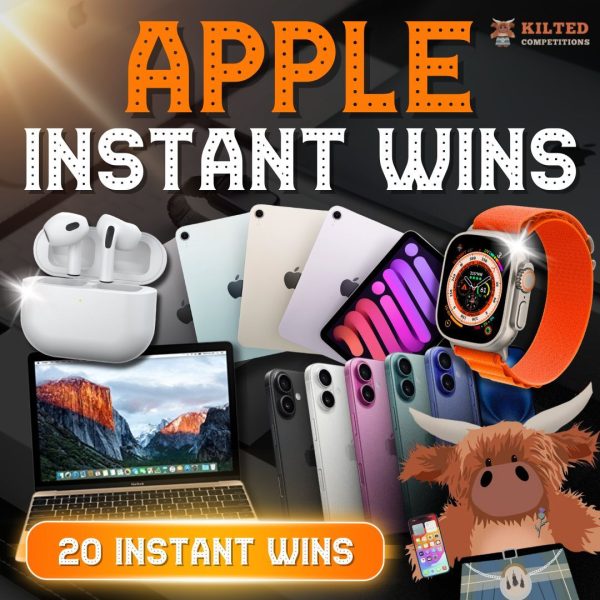 20 Awesome Apple Instant Wins + a £500 cash end prize