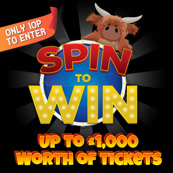 Kilties Quick Spin to Win Up To £1,000 Random Ticket Bundle