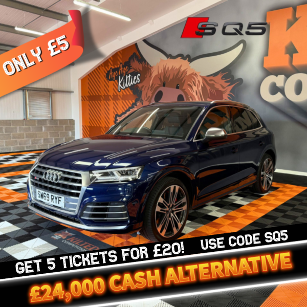 Win this Stunning 2020 Audi SQ5 3.0 TDI 347 PS Quattro  S-Tronic  - £24,000 Cash Alt - Get 5 tickets for £20 Use code SQ5