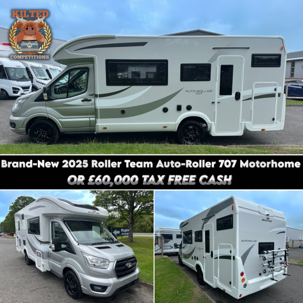 Win a Brand-New 2025 Roller Team Auto-Roller 707 Motorhome or £60,000 Tax-Free Cash