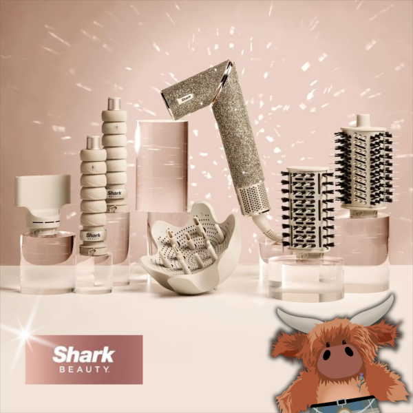 Shark FlexStyle Sparkle – Gold Diamond Limited Edition 5-in-1 Air Styler & Hair Dryer Gift Set