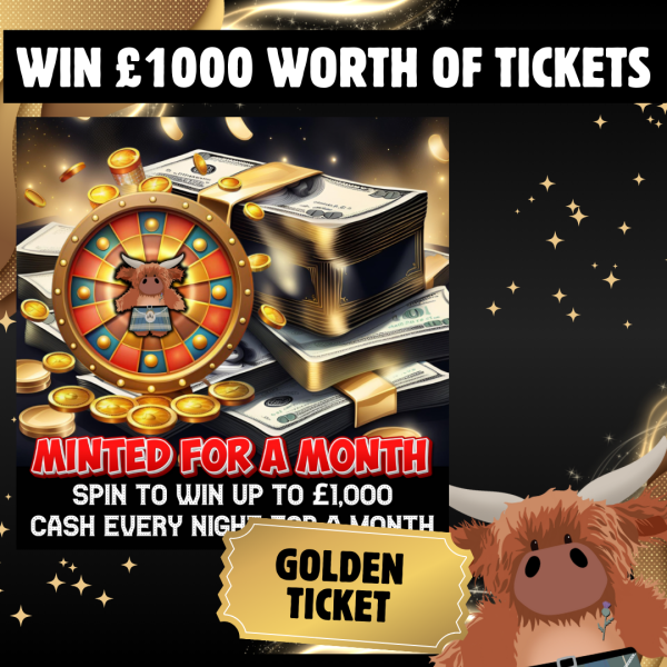Win a £1,000 Golden Ticket into Minted For A Month Main Draw