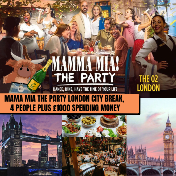 London Lights & Dancing Nights – The Ultimate Mamma Mia The Party! Experience - Chic London Escape for Four Plus £1,000 Spending Cash