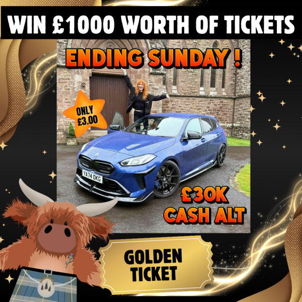 Win a £1,000 Golden Ticket into the BMW M135 F70 Or £30,000 Cash