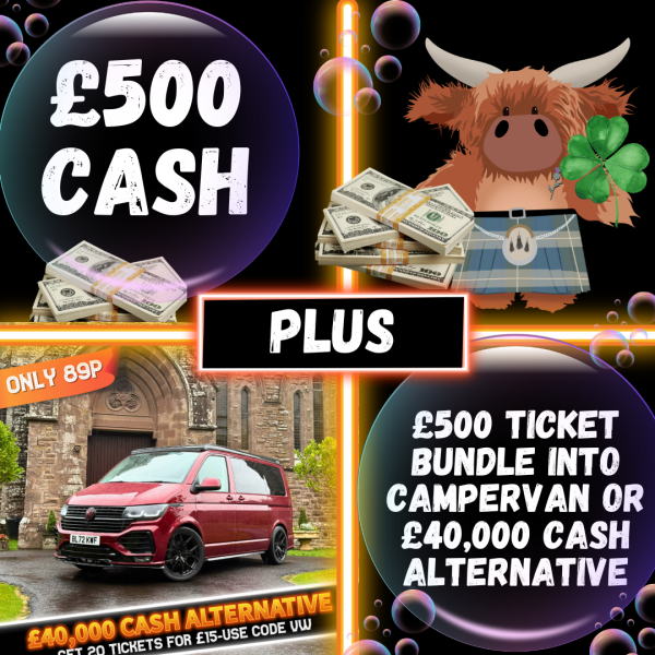 Double Bubble WIN £500 Quick CASH PLUS £500 Worth of Tickets into VW Campervan or £40,000 Cash #2