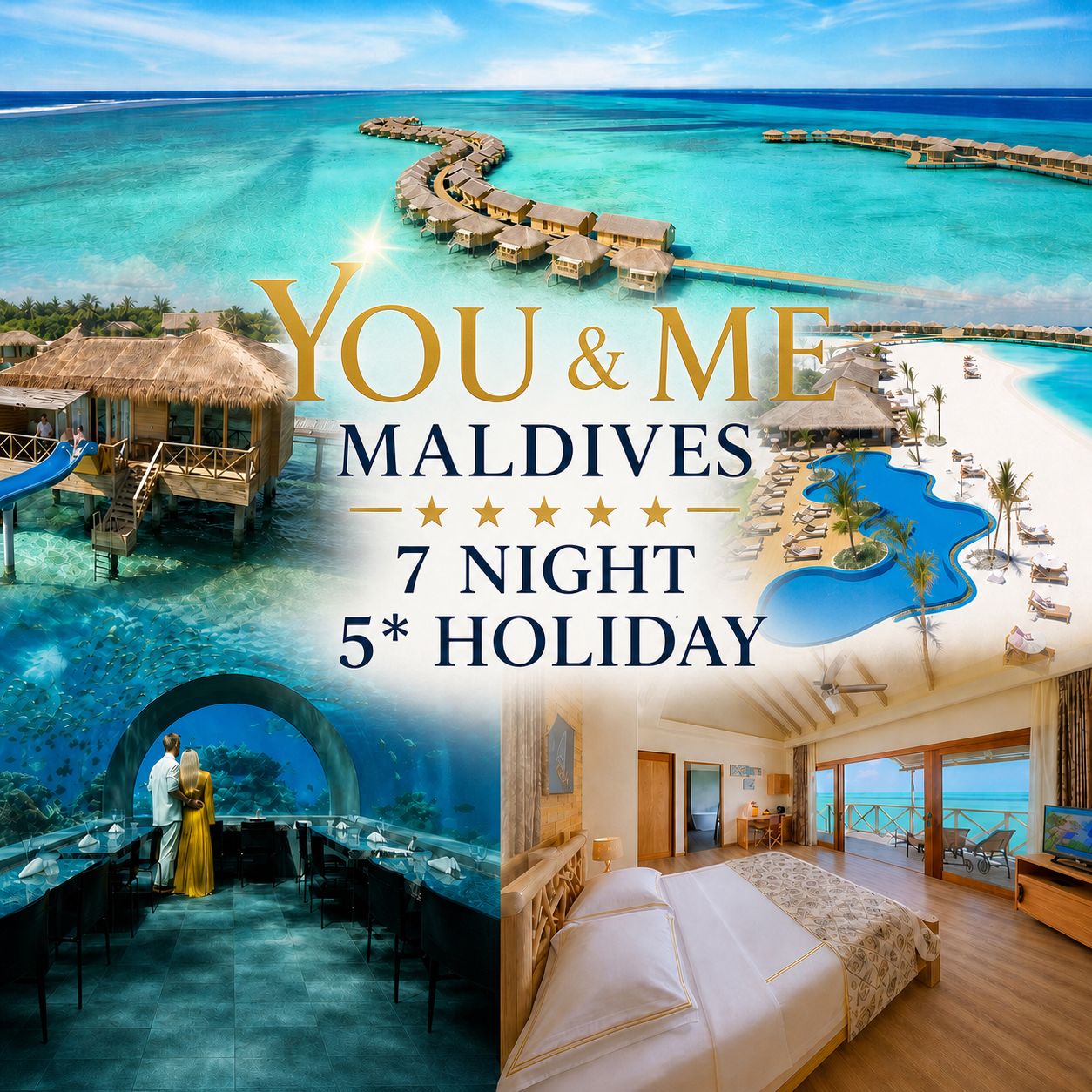 You & Me Maldives – Aqua Suite With Slide + £1,000 Spending Money